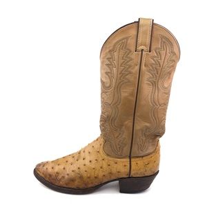 Justin Full Quill Ostrich Western Boots 8D